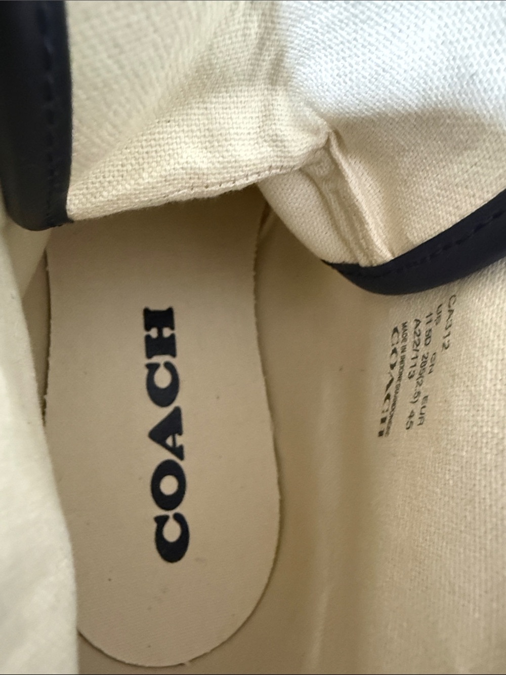 Coach Navy Signature Canvas High-Top Sneakers - Picture 4 of 5